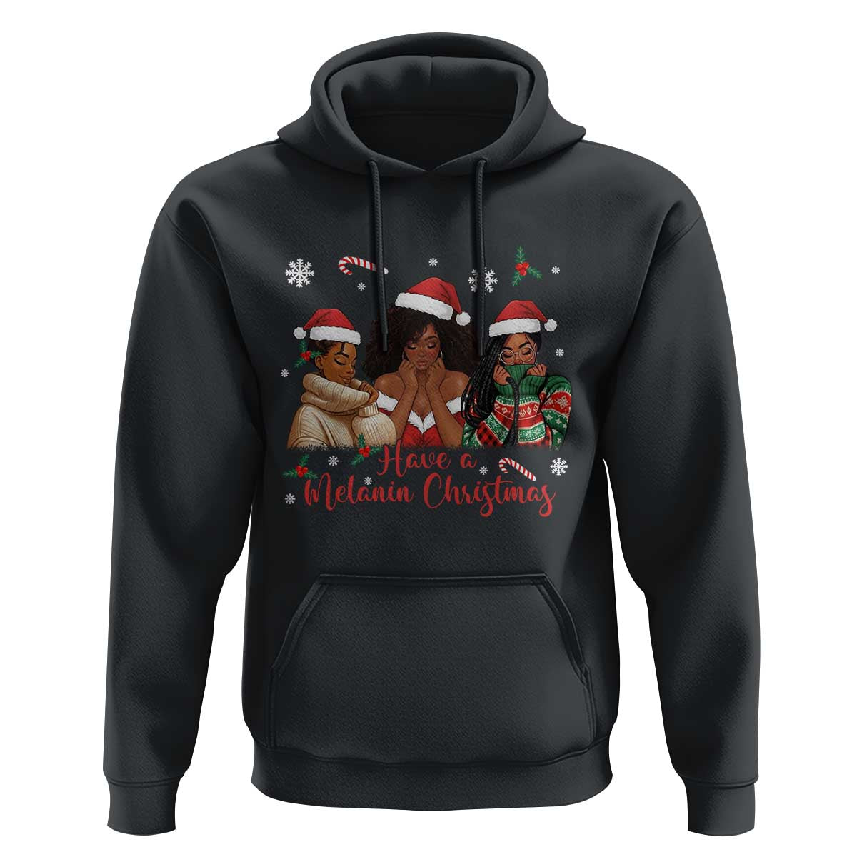Have A Melanin Christmas Hoodie Black Girl Xmas Gift - Wonder Print Shop