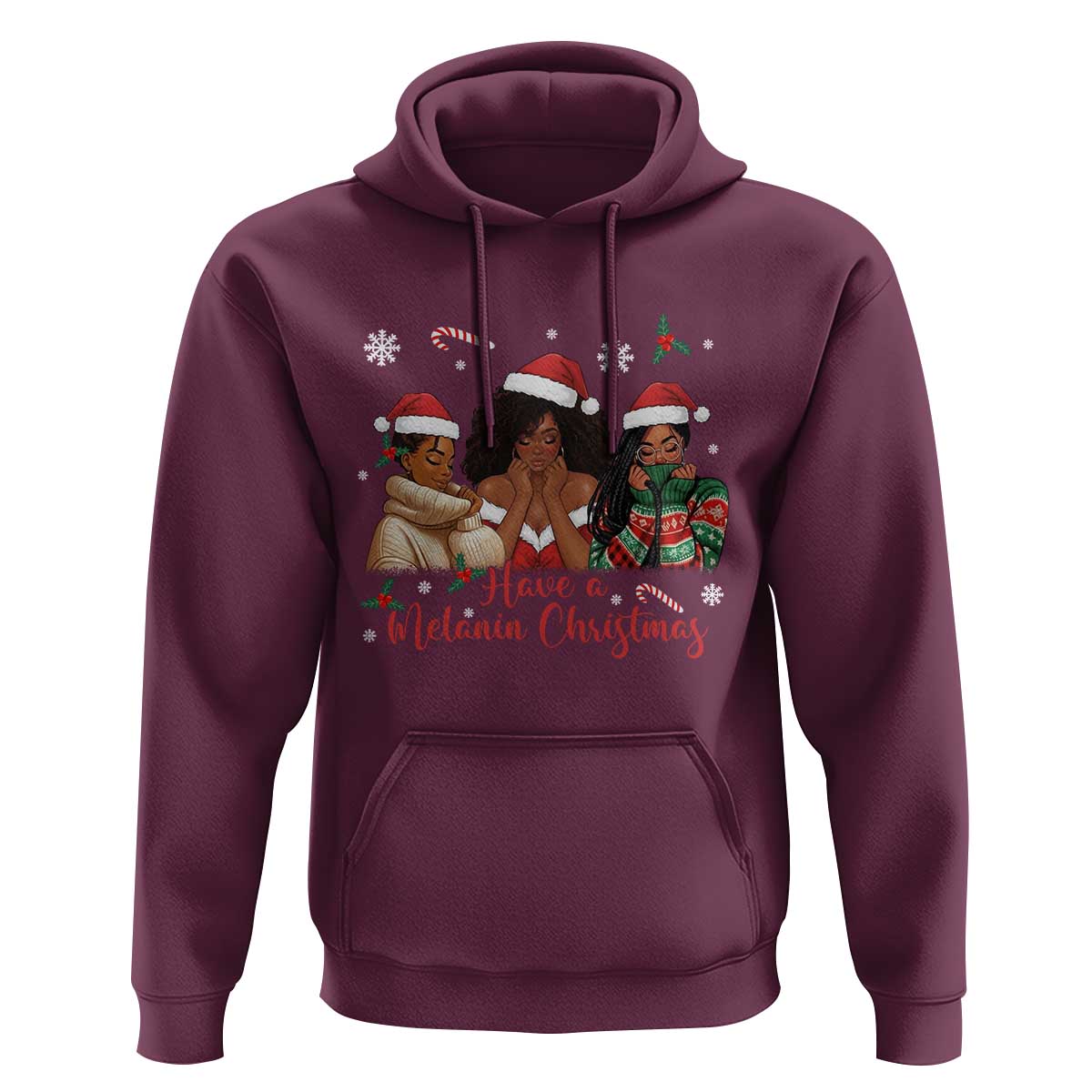 Have A Melanin Christmas Hoodie Black Girl Xmas Gift - Wonder Print Shop