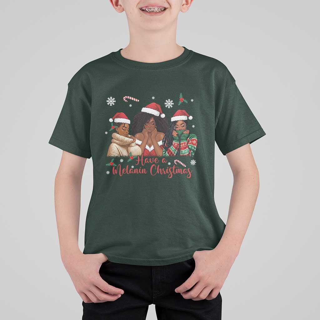 Have A Melanin Christmas T Shirt For Kid Black Girl Xmas Gift - Wonder Print Shop
