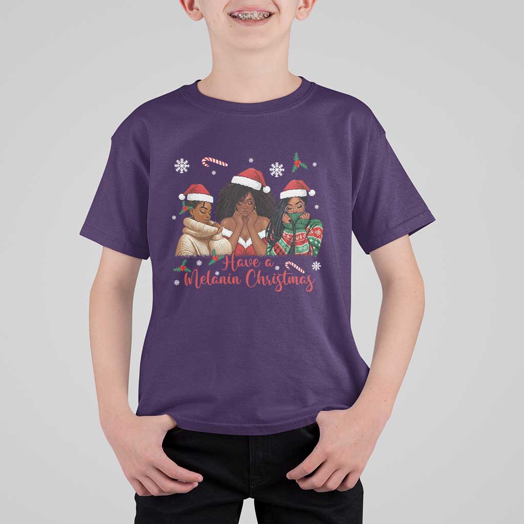 Have A Melanin Christmas T Shirt For Kid Black Girl Xmas Gift - Wonder Print Shop