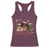 Have A Melanin Christmas Racerback Tank Top Black Girl Xmas Gift - Wonder Print Shop