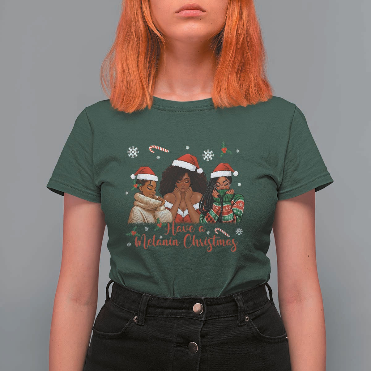 Have A Melanin Christmas T Shirt For Women Black Girl Xmas Gift - Wonder Print Shop