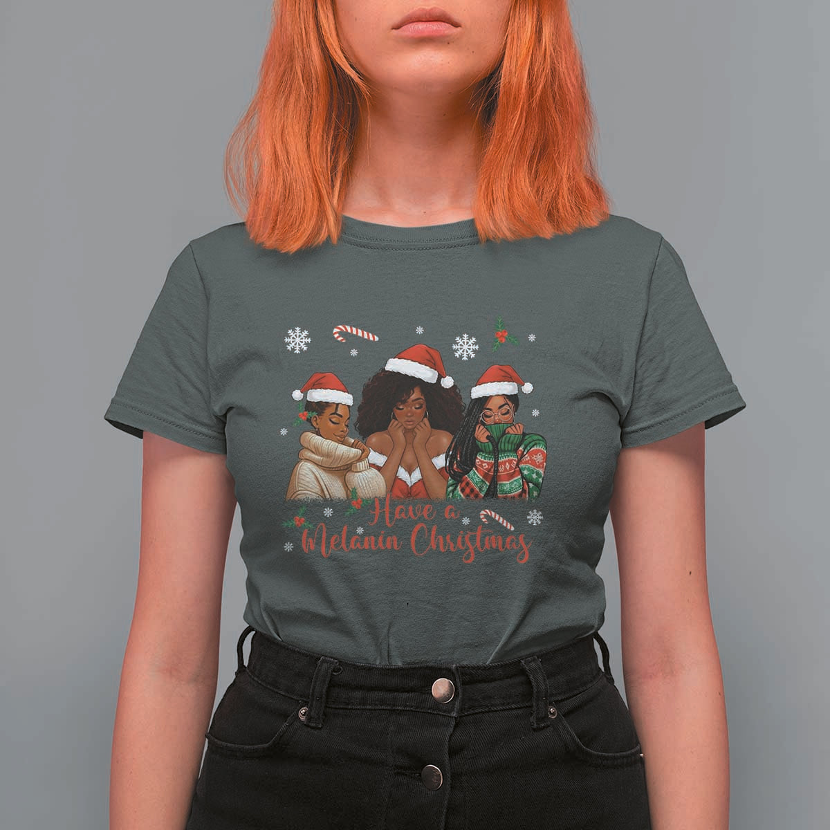 Have A Melanin Christmas T Shirt For Women Black Girl Xmas Gift - Wonder Print Shop
