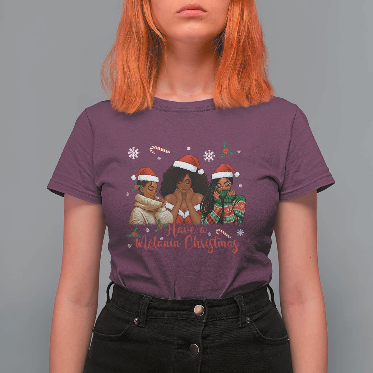 Have A Melanin Christmas T Shirt For Women Black Girl Xmas Gift - Wonder Print Shop