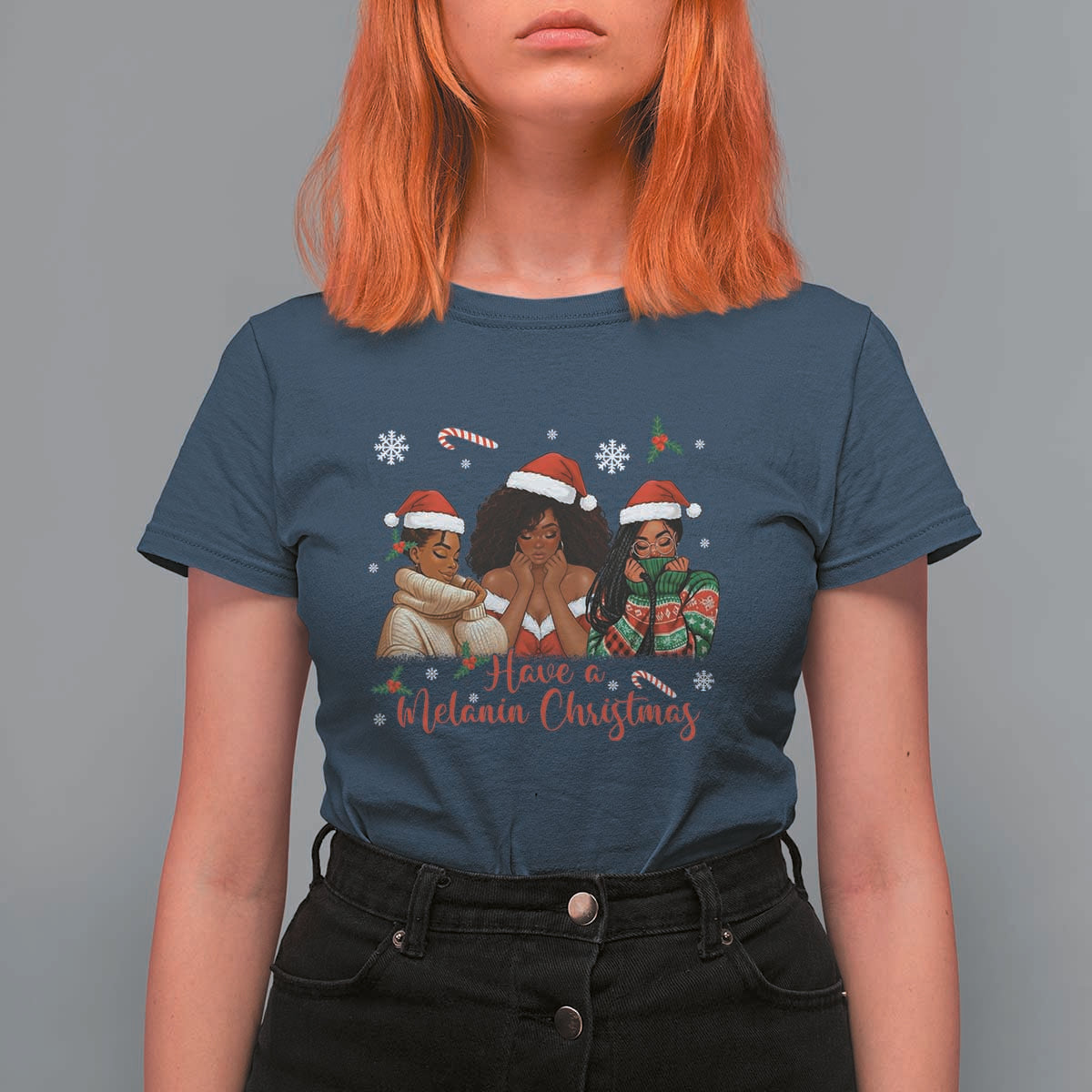 Have A Melanin Christmas T Shirt For Women Black Girl Xmas Gift - Wonder Print Shop
