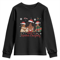 Have A Melanin Christmas Youth Sweatshirt Black Girl Xmas Gift - Wonder Print Shop