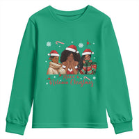 Have A Melanin Christmas Youth Sweatshirt Black Girl Xmas Gift - Wonder Print Shop