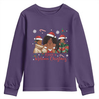 Have A Melanin Christmas Youth Sweatshirt Black Girl Xmas Gift - Wonder Print Shop