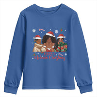 Have A Melanin Christmas Youth Sweatshirt Black Girl Xmas Gift - Wonder Print Shop