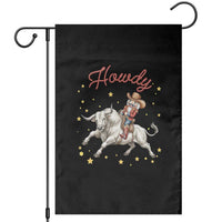 Funny Nutcracker Bull Riding Garden Flag Howdy Western Christmas Holiday Gift - Wonder Print Shop