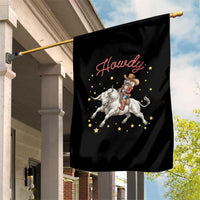 Funny Nutcracker Bull Riding Garden Flag Howdy Western Christmas Holiday Gift - Wonder Print Shop
