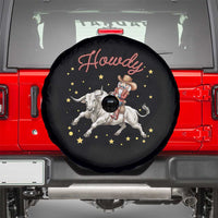 Funny Nutcracker Bull Riding Spare Tire Cover Howdy Western Christmas Holiday Gift - Wonder Print Shop