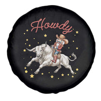Funny Nutcracker Bull Riding Spare Tire Cover Howdy Western Christmas Holiday Gift - Wonder Print Shop