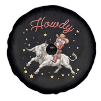 Funny Nutcracker Bull Riding Spare Tire Cover Howdy Western Christmas Holiday Gift - Wonder Print Shop