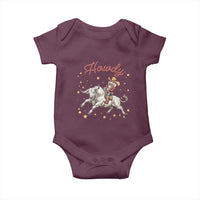 Funny Nutcracker Bull Riding Baby Onesie Howdy Western Christmas Holiday Gift - Wonder Print Shop