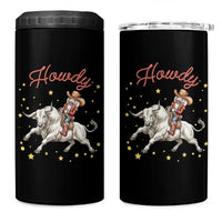 Funny Nutcracker Bull Riding 4 in 1 Can Cooler Tumbler Howdy Western Christmas Holiday Gift - Wonder Print Shop