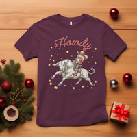 Funny Nutcracker Bull Riding T Shirt Howdy Western Christmas Holiday Gift - Wonder Print Shop