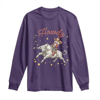 Funny Nutcracker Bull Riding Long Sleeve Shirt Howdy Western Christmas Holiday Gift - Wonder Print Shop