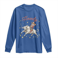 Funny Nutcracker Bull Riding Long Sleeve Shirt Howdy Western Christmas Holiday Gift - Wonder Print Shop