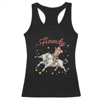 Funny Nutcracker Bull Riding Racerback Tank Top Howdy Western Christmas Holiday Gift - Wonder Print Shop