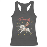 Funny Nutcracker Bull Riding Racerback Tank Top Howdy Western Christmas Holiday Gift - Wonder Print Shop