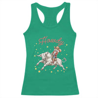 Funny Nutcracker Bull Riding Racerback Tank Top Howdy Western Christmas Holiday Gift - Wonder Print Shop