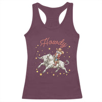 Funny Nutcracker Bull Riding Racerback Tank Top Howdy Western Christmas Holiday Gift - Wonder Print Shop