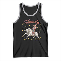 Funny Nutcracker Bull Riding Tank Top Howdy Western Christmas Holiday Gift - Wonder Print Shop