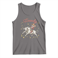Funny Nutcracker Bull Riding Tank Top Howdy Western Christmas Holiday Gift - Wonder Print Shop