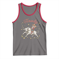 Funny Nutcracker Bull Riding Tank Top Howdy Western Christmas Holiday Gift - Wonder Print Shop