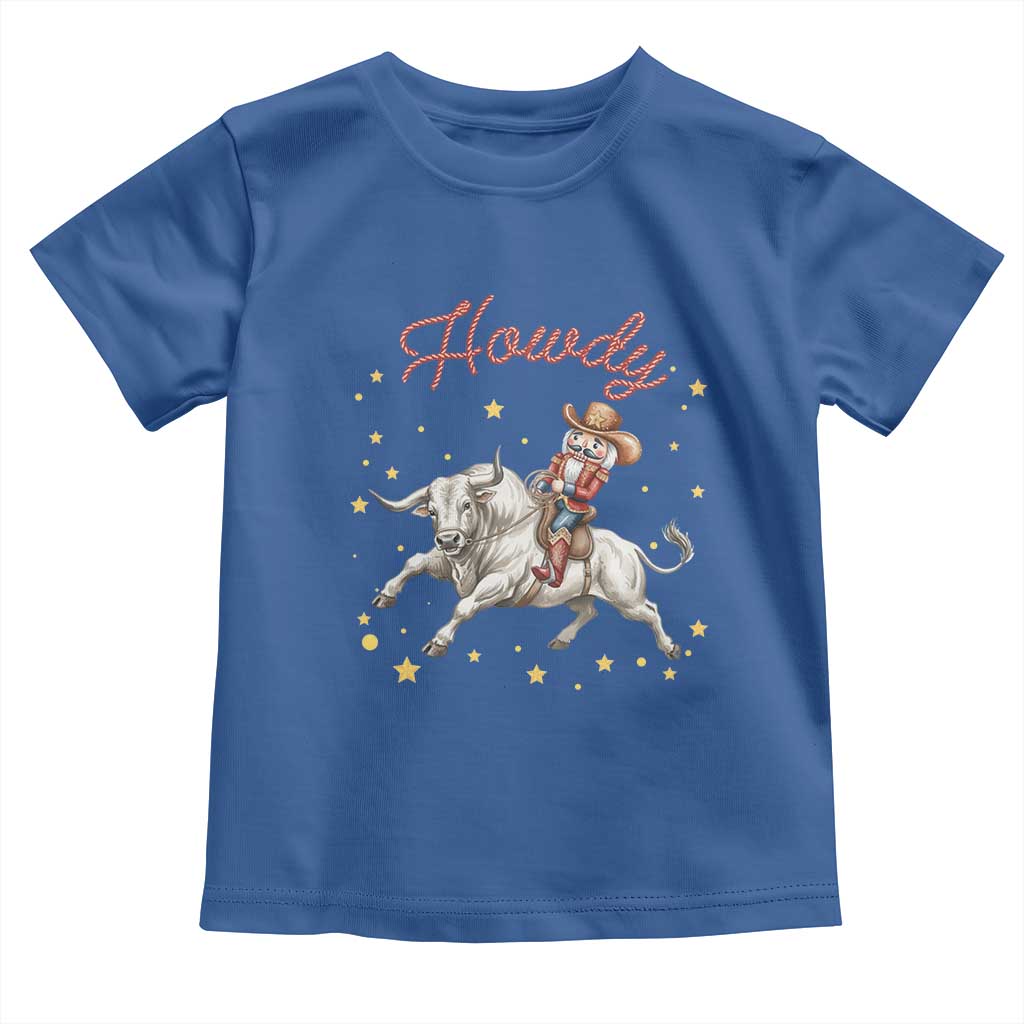 Funny Nutcracker Bull Riding Toddler T Shirt Howdy Western Christmas Holiday Gift - undefined