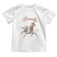 Funny Nutcracker Bull Riding Toddler T Shirt Howdy Western Christmas Holiday Gift - undefined