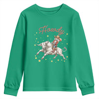Funny Nutcracker Bull Riding Youth Sweatshirt Howdy Western Christmas Holiday Gift - Wonder Print Shop