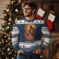 Funny Sarcastic Political Satire Ugly Christmas Sweater You Are Not Jesus