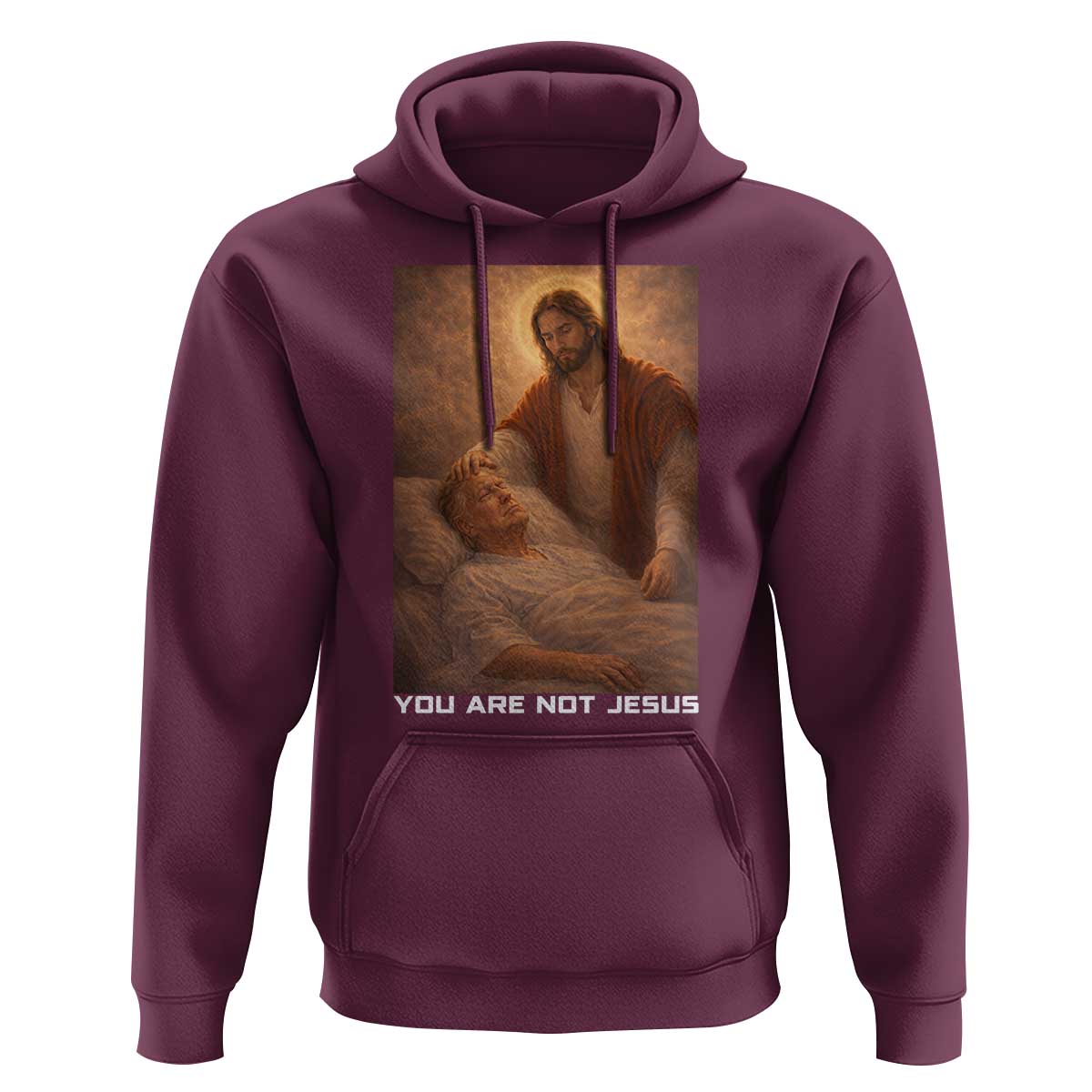 Funny Sarcastic Political Satire Hoodie You Are Not Jesus