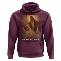 Funny Sarcastic Political Satire Hoodie You Are Not Jesus