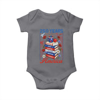 250 Years Of America American Teacher Graphic Baby Onesie Patriotic Educator Gift
