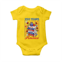 250 Years Of America American Teacher Graphic Baby Onesie Patriotic Educator Gift