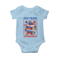 250 Years Of America American Teacher Graphic Baby Onesie Patriotic Educator Gift