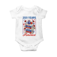 250 Years Of America American Teacher Graphic Baby Onesie Patriotic Educator Gift