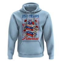 250 Years Of America American Teacher Graphic Hoodie Patriotic Educator Gift