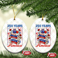 250 Years Of America American Teacher Graphic Ceramic Ornament Patriotic Educator Gift