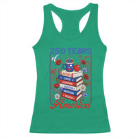 250 Years Of America American Teacher Graphic Racerback Tank Top Patriotic Educator Gift