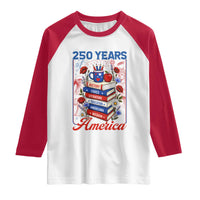 250 Years Of America American Teacher Graphic Raglan Shirt Patriotic Educator Gift