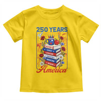 250 Years Of America American Teacher Graphic Toddler T Shirt Patriotic Educator Gift