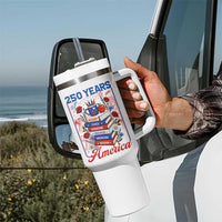 250 Years Of America American Teacher Graphic Tumbler With Handle Patriotic Educator Gift
