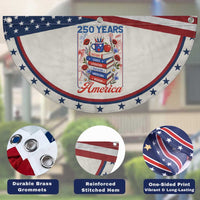 250 Years Of America American Teacher Graphic Patriotic Fan Flag Educator Gift