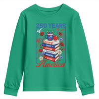 250 Years Of America American Teacher Graphic Youth Sweatshirt Patriotic Educator Gift