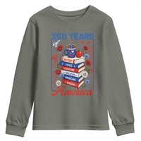 250 Years Of America American Teacher Graphic Youth Sweatshirt Patriotic Educator Gift