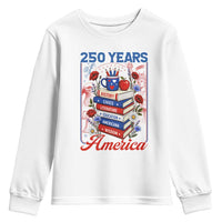 250 Years Of America American Teacher Graphic Youth Sweatshirt Patriotic Educator Gift